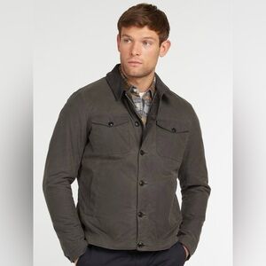 Barbour West Wax Short Jacket in Grey